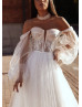 2-in-1 Wedding Dress With Detachable Tulle Skirt